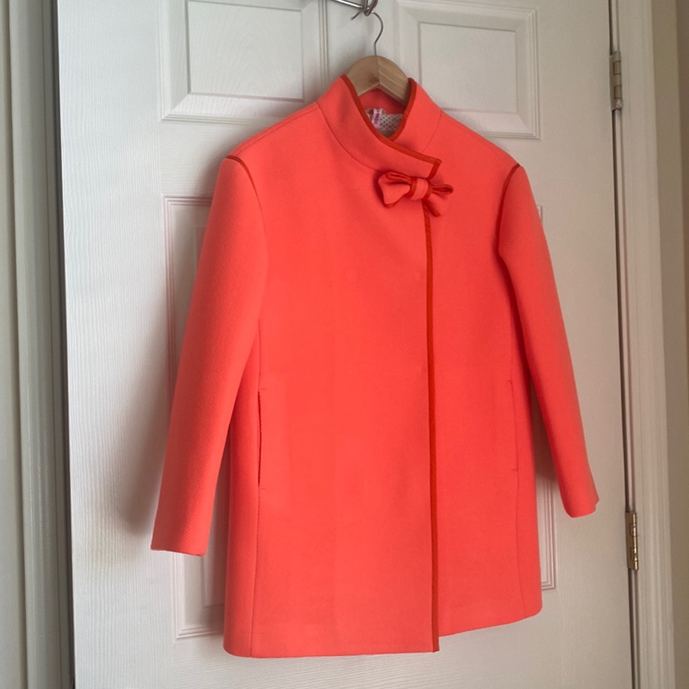 J. Crew crew cuts EUC spring/ fall wool orange coat size 12